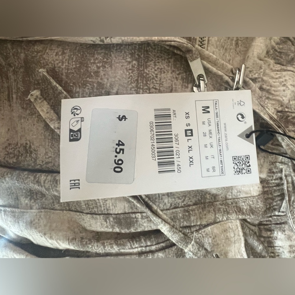 Zara printed mini skirt